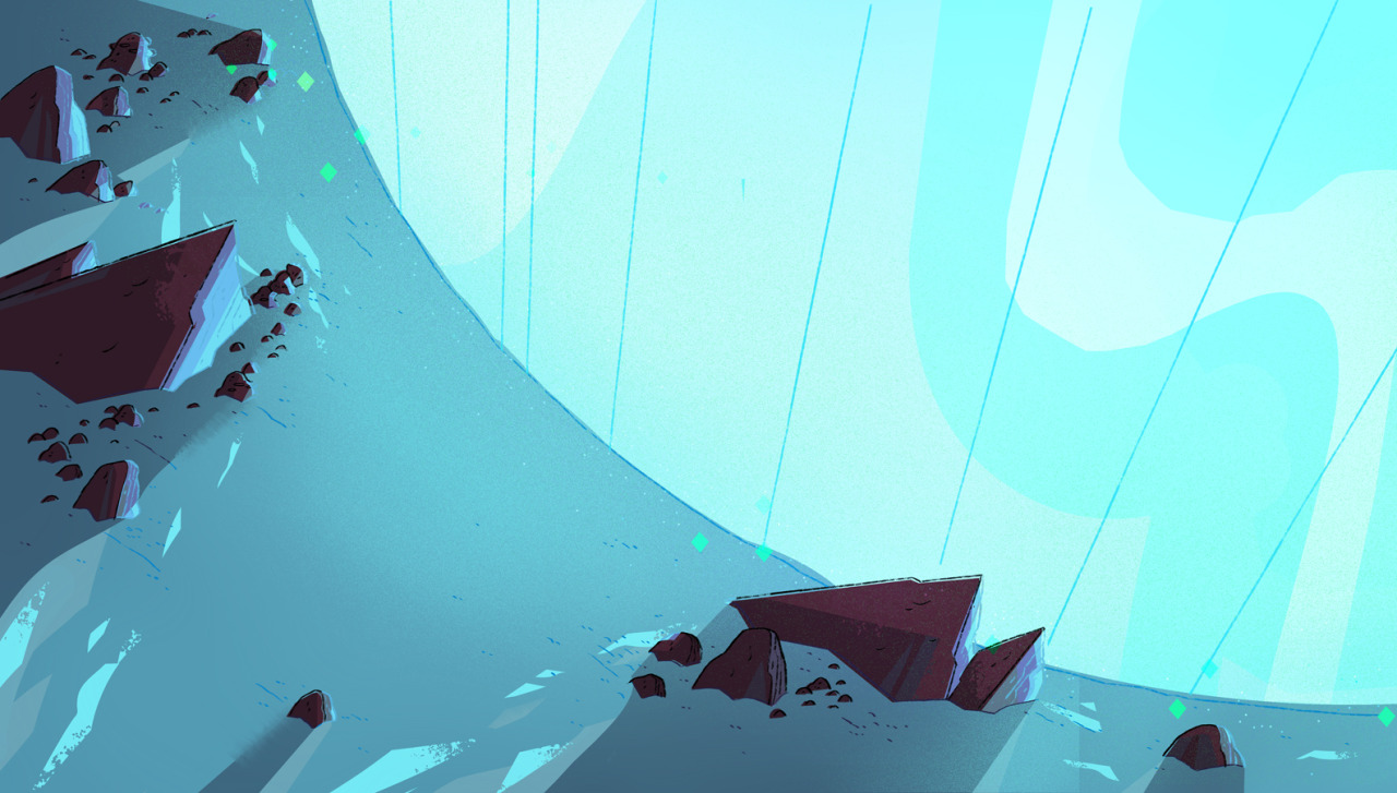 A selection of Backgrounds from the Steven Universe episode: Ocean Gem  Art Direction: Elle