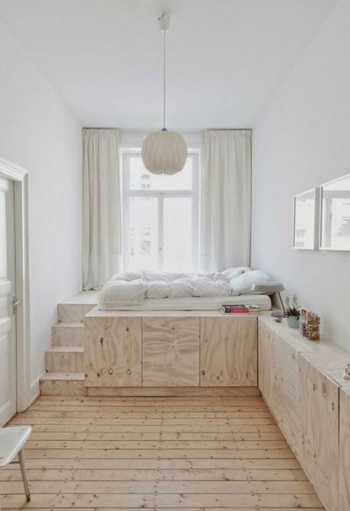 Don’t want a traditional bedroom? Be unique! Create a functional living area that can work as an off