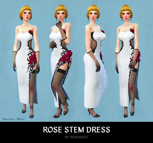 ROSE STEM DRESSMaxis MatchNew MeshBase GameTeen, Adult, ElderFemale26 SwatchesThe model was supporte