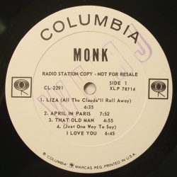 classicwaxxx:  Thelonious Monk “Monk”