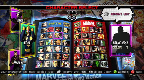 characterselectscreens: Ultimate Marvel vs. Capcom 3 | Capcom, Eighting | PS3/X360/PSVita/PS4/XB1/PC
