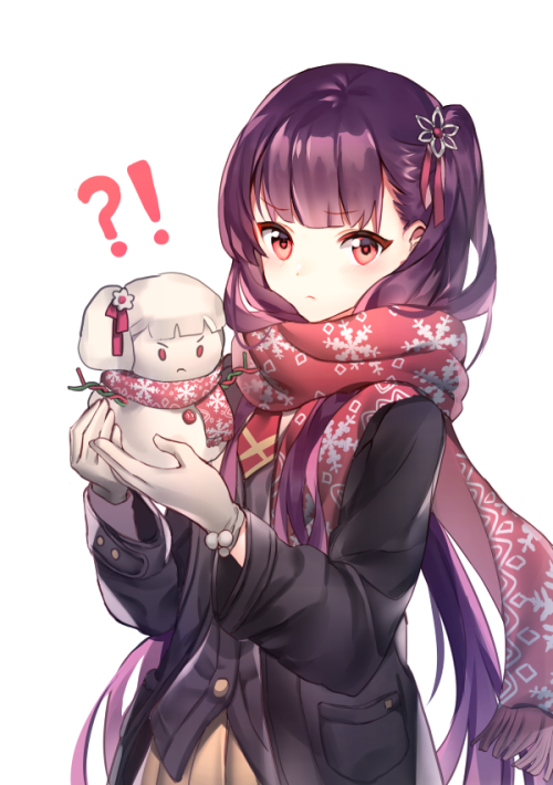 aku-no-homu:わーちゃんと雪だるま by artist POPUPI