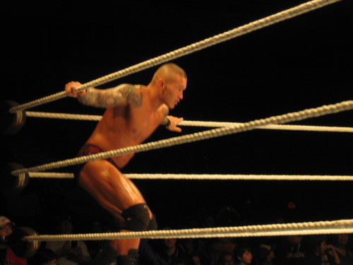 serenitywinchester:  The Miz vs. Randy Orton at a Raw live event in 2011.