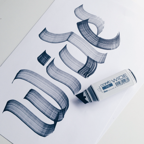 Wide! #copicwide #copic #copicart #copicpens #lettering #handlettering #letteringdaily #letteringbym