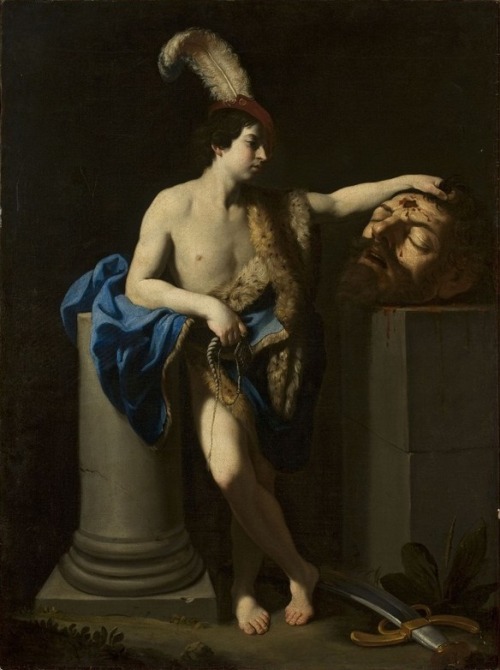 guido-reni:David with the Head of Goliath, 1605, Guido ReniMedium: oil,canvas