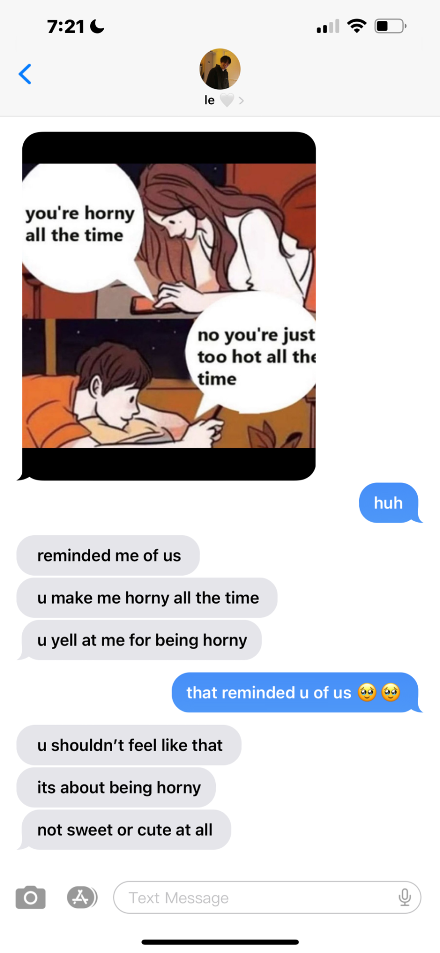 I Have A Request :^) Could U Pls Do One Where U Send A Dirty Meme To Them (kinda Like The Ones From @/cravedcuddle