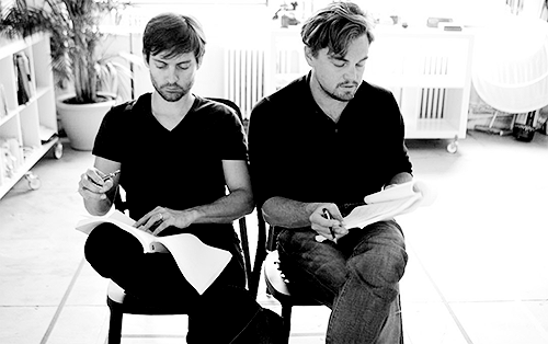 Two men, at work.