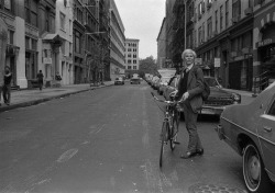 A Rare Photo Of Andy Warhol Getting Ready To Ride His Bike Down 11Th Avenue In #Nyc