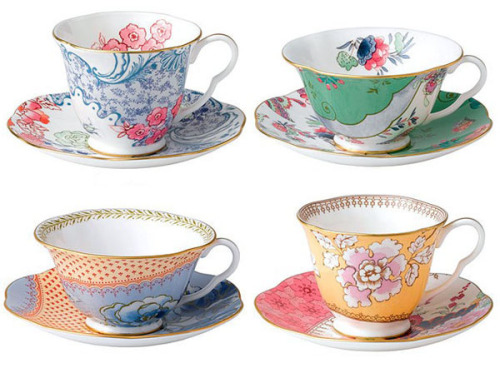 Reviving the old - my current favourite Wedgwood Butterfly Bloom Collection with vintage floral desi