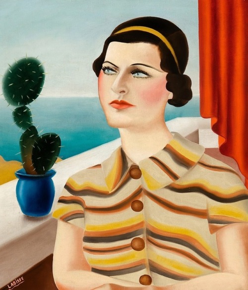 cactus-in-art:Félix Labisse (French, 1905 – 1982)Portrait de Marthe, 1936