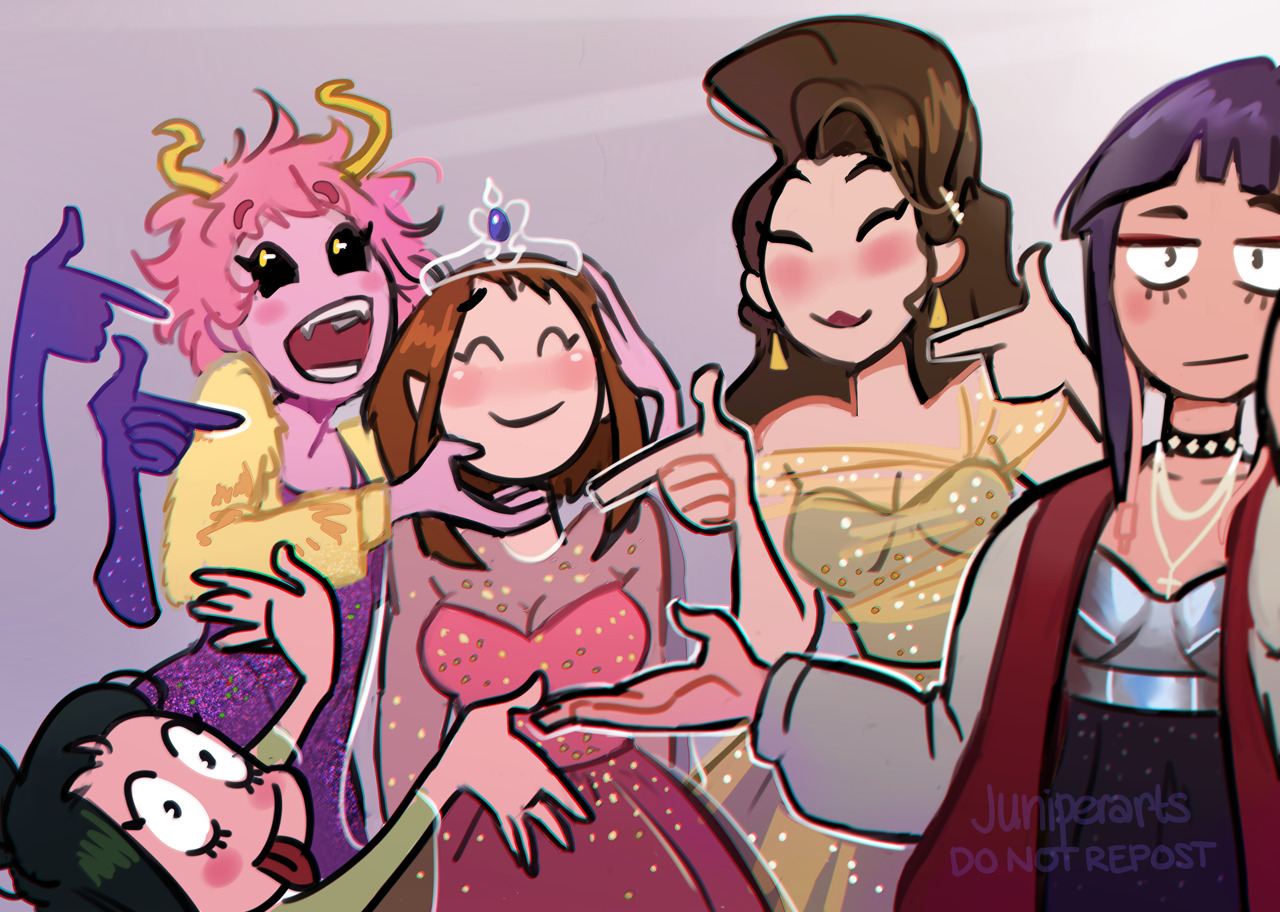 juniperarts:The bnha kids have a Homecoming/Prom and Deku and Uraraka are crowned