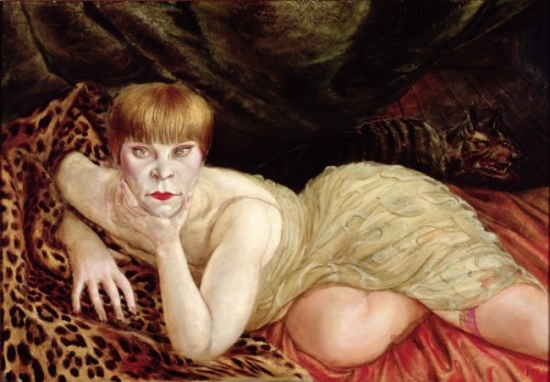 Otto Dix, Reclining Woman on a Leopard Skin 1927 