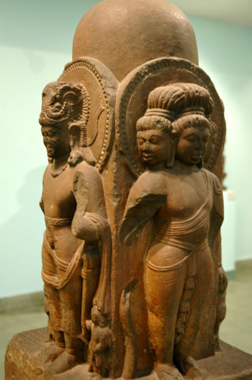 Gupta lingam showing Vishnu and Brahma relief