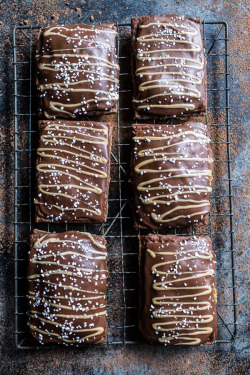 sweetoothgirl:    Homemade Chocolate Peanut Butter Fudge Pop-Tarts  