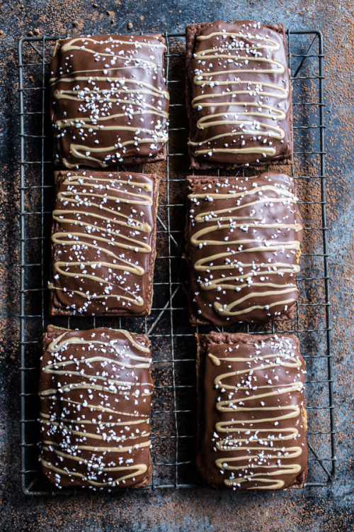 sweetoothgirl:    Homemade Chocolate Peanut Butter Fudge Pop-Tarts   