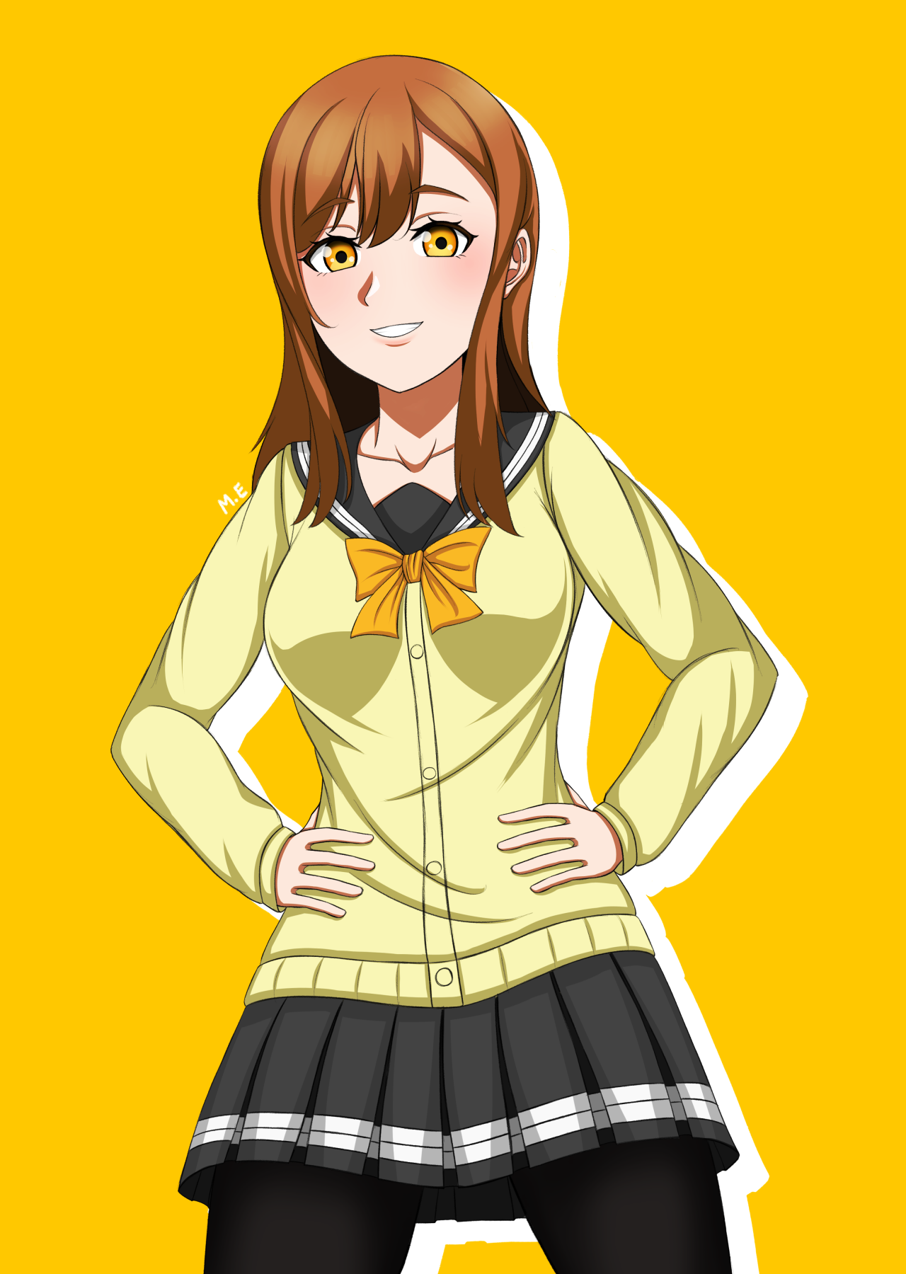 New Maru Drawing! I like to test how well I can draw my favourite characters every year to see how Im progressing. The new one up top is looking much better, still need to improve my hand-drawing skills xD #art#illustration #love live sunshine #love live#hanamaru kunikida #clip studio paint #国木田花丸#digital#digital art