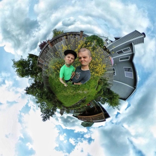 Mean muffin in my overgrown backyard. . . . . #360photography #tinyplanets #smallplanet #littleplane