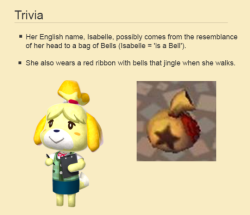 tornater:  Someone please tell me how I’ve played New Leaf for over two years and never noticed this until I saw it on her Wiki Page. 