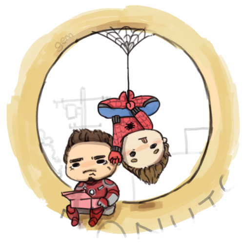 Prompt: Peter Parker and Tony Stark as dangos? because Iron Dad and Spider Son are the best :)