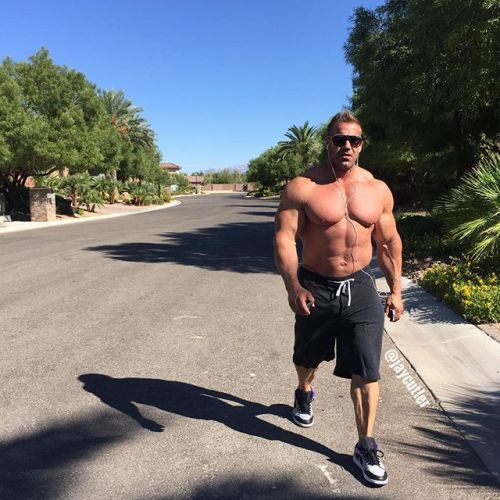 King Jay walking down the road this morning before heading out to #Olympia2015.View All Posts Of Jay