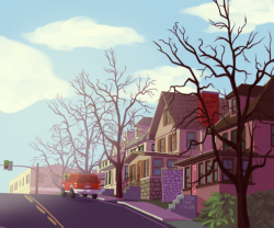 trashfirefallon:  some background practice.Have some nondescript New England 