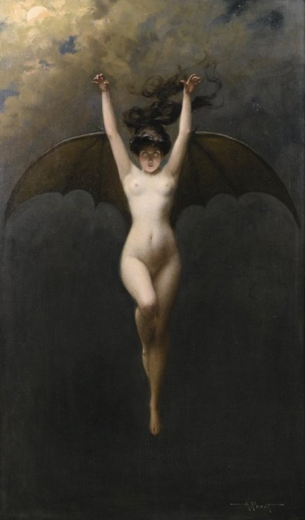 steroge:  Albert Pénot  La femme chauve-souris (‘The Bat Woman’), c1890