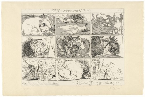 Plate (folio 4) from Sueño y mentira de Franco (The Dream and Lie of Franco), Pablo Picasso, 