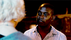     gif request: avecmestripes said: can you gif the scene between riley & capheus when she says it’s hot and then ask where they are and then “africa” and he replies “africa, no, kenya” ? 