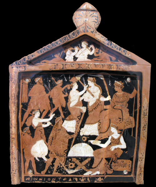 jeannepompadour:A votive plaque known as the Ninnion Tablet depicting elements of the Eleusinian Mys