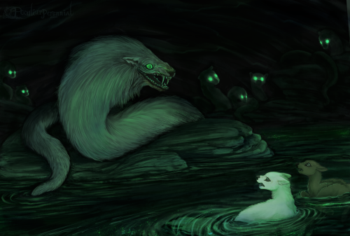peculiurperennial:Hello…Companion piece to the Dreaming sea! This time depicting a more sinis
