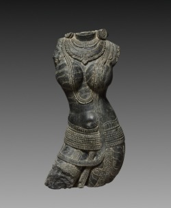 mini-girlz:  Female Torso (Tara) 1000s Eastern India, Pala period, 11th century Black chlorite Overall - h:89.00 w:44.00 d:19.00 cm (h:35 w:17 5/16 d:7 7/16 inches) Wt: 242 via &gt; clevelandart.org 