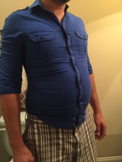 gaineround25:  It’s just a little tight.  But I want it even tighter.  I want the buttons to fly off… Who wants to help me grow and pop these buttons 