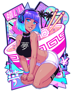 「ｄｒｅａｍ ｇｉｒｌ２.０」  💜🍜💙  「1.0」|    twitter | patreon | teepublic