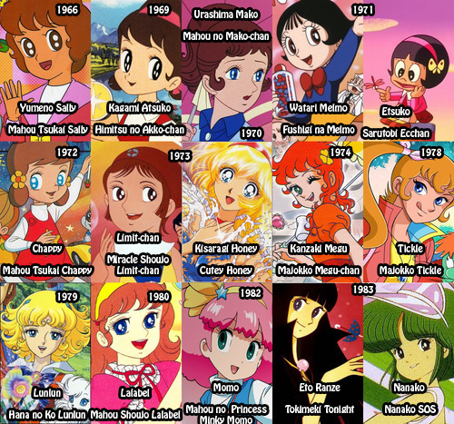 yen-sama: chiibinomonodamon:  There you go. EVERY F*CKING MAGICAL GIRL FROM 1966 TO NOW, LABELED AND