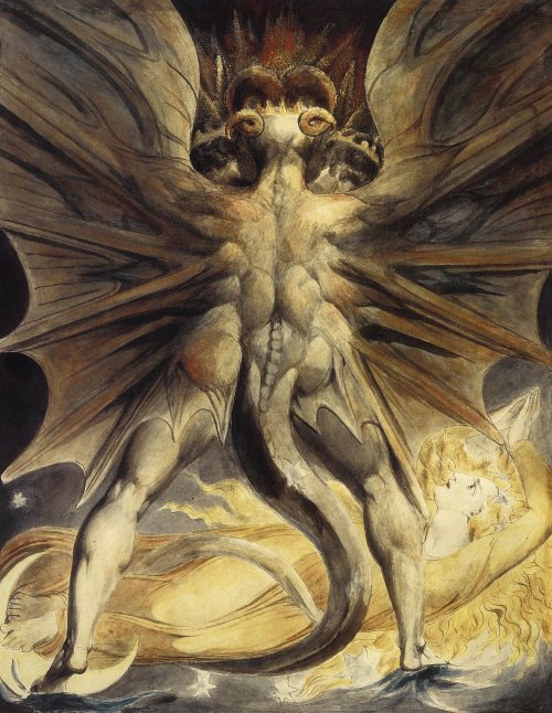 dappledwithshadow:  The Great Red Dragon paintings, by William Blake 1805-1810 