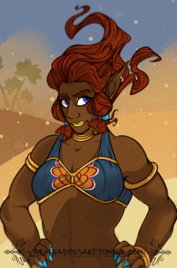 arhenadoesart:i tried to draw a gerudo.  maybe