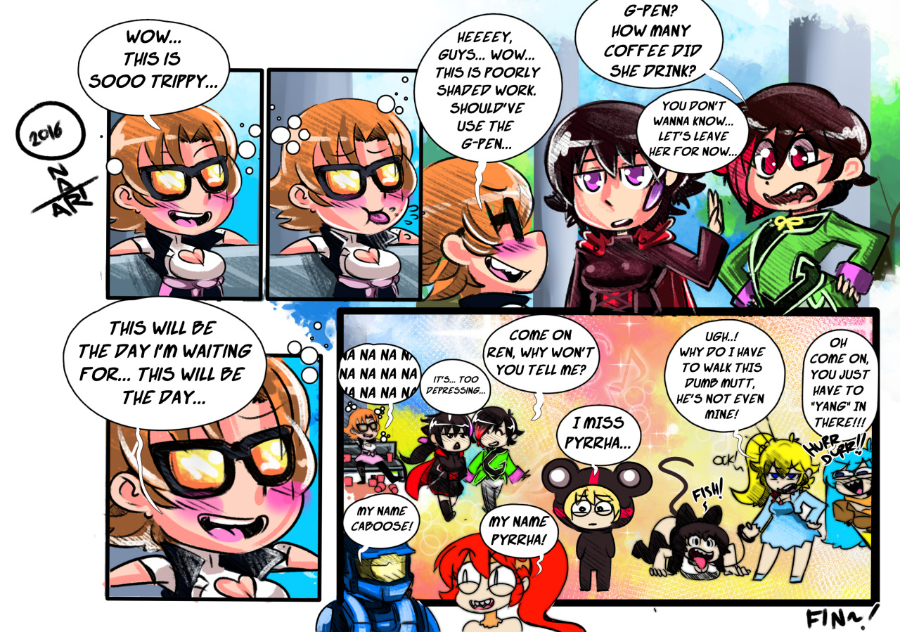 well, this is how i wanted episode 23 of RWBY chibi, to end. and then they all got