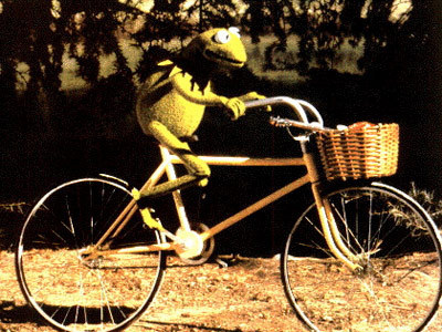 jimhenson-themuppetmaster: Kermit the Frog Bicycle Photos 