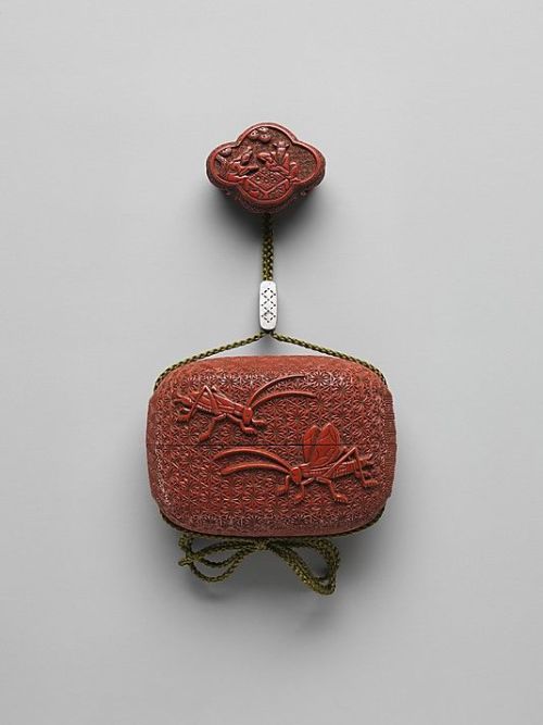 Case (Inrô) with Design of Crickets, Onko Takanaga (dates unknown), Edo period (1615-1868) 19th cent