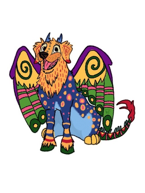 I watched coco again [god this movie is perfect] and I wanted to make my own alebrije based on this 