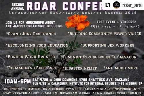 #Repost @roar_ara (@get_repost)・・・Please repost y'all! The 2nd annual ROAR (Revolutionary Organizing