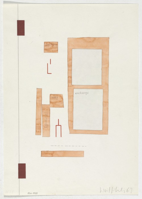 Franz Erhard Walther, Work Drawing: Opposite, 1967 [MoMA, New York, NY. © 2021 Franz Erhard Walther 