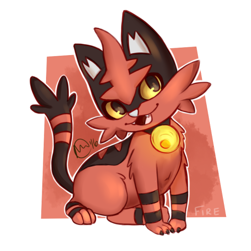 meggdraws:Pokecember Day 5: FIRE - TorracatLiterally I love torracat so much you don’t even understa