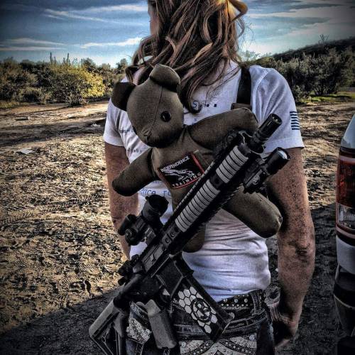 Porn photo shiny-kit-syndrome:  Tactical rifle and bear