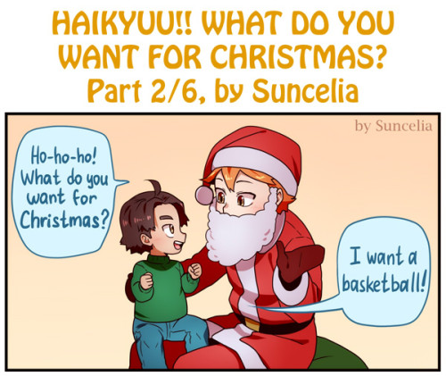 suncelia-art:Haikyuu!! “What do you want for Christmas?” part 2/6