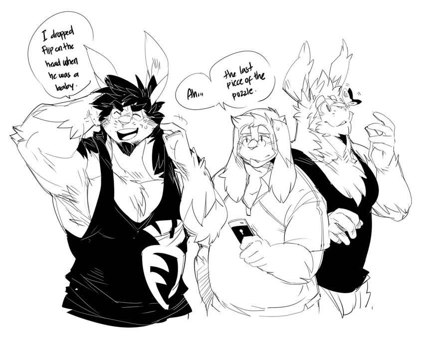 gengacanvas:  Finally settled on a name for the bunny Dad! Donovan Flopski. His friends