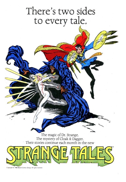 marvel1980s: 1986 - Strange Tales House Ad by Brett Blevins