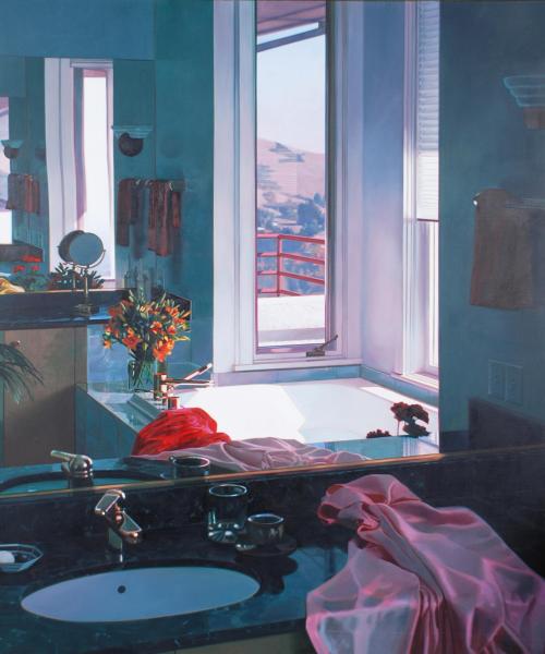 thunderstruck9:Jack Mendenhall (American, b. 1937), Tiburon Interior, 1990. Oil on linen, 158.8 × 13