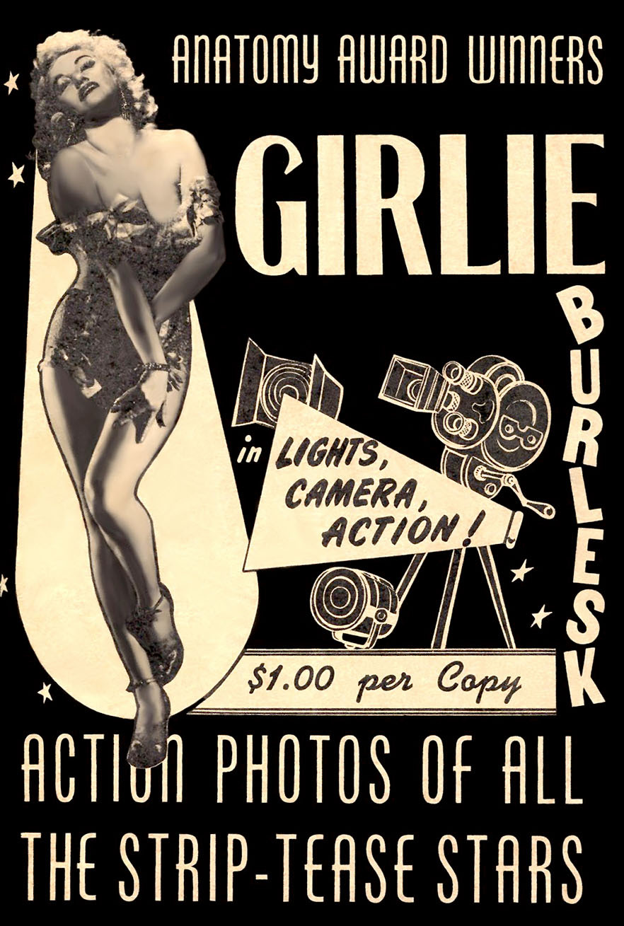 ANATOMY AWARD WINNERSDixie Evans adorns the cover of: “GIRLIE BURLESK”.. Published