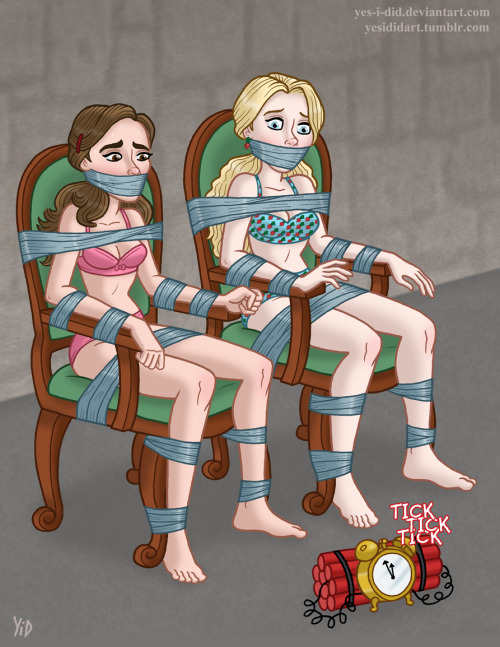 Tape and Ticking by Yes-I-DiDA recent deviantart commission. Hermione Granger and Luna Lovegood fi